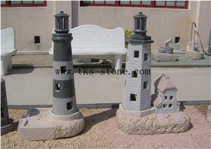 China Grey Granite European Style Lanterns, Lighthouse Lamps