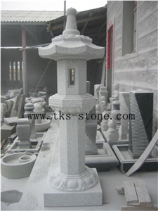 China Grey Granite Lanterns Caving,Grey Granite Garden Lanterns & Lamps,Japanese Lanterns,Exterior Lamps,Lamps Sculptures