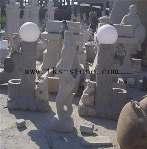 China Grey Granite Lanterns Caving,Lanterns Sculptures,Grey Granite Garden Lanterns,Exterior Lamps,Garden Lamps