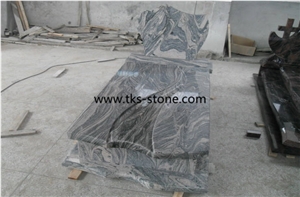 China Juparana Granite Poland Style Tombstone Monument,Supply Various Of Style Monument & Tombstone