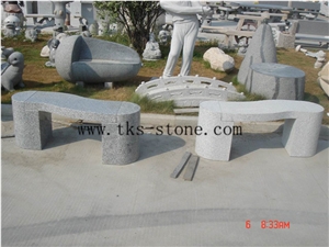 China Multicolor Granite Bending Shape Bench,Wavy Outdoor Chairs