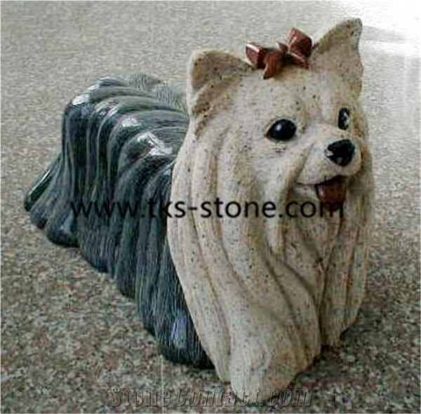 China Multicolor Granite Pekingese Caving Sculpture & Statue,Granite Animal Sculptures,Landscape Sculptures,Stone Dog Statues