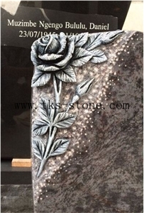 China Multicolor Granite Tombstone & Monument Caving, Flower Carving Tombstone & Monument,Granite Custom Monuments,Headstones,Monument Design