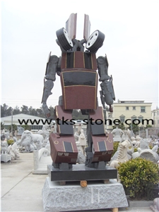 China Multicolor Granite Transformers Sculpture & Statue,Granite Statues,Sculpture Ideas ,Stone Transformers Caving