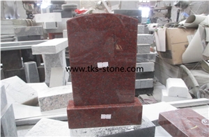 China Red Granite Tombstone & Monument Caving,Indian Red Granite Monument & Tombstone,Angle Monuments,Tombstone Design
