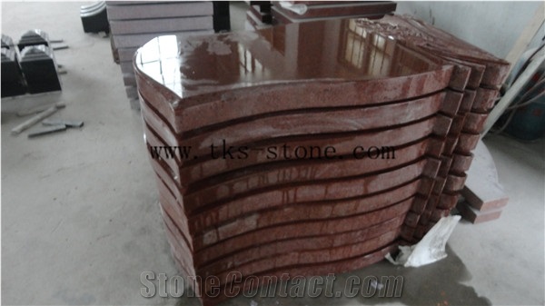China Red Granite Tombstone & Monument Caving,Indian Red Granite Monument & Tombstone,Angle Monuments,Tombstone Design