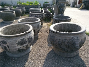China Yellow Granite Flower Pot,Yellow Granite Planter Pots,Exterior Flower Pots,Flower Stand, Landscaping Planters