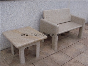 China Yellow Granite Garden Park Patio Bench