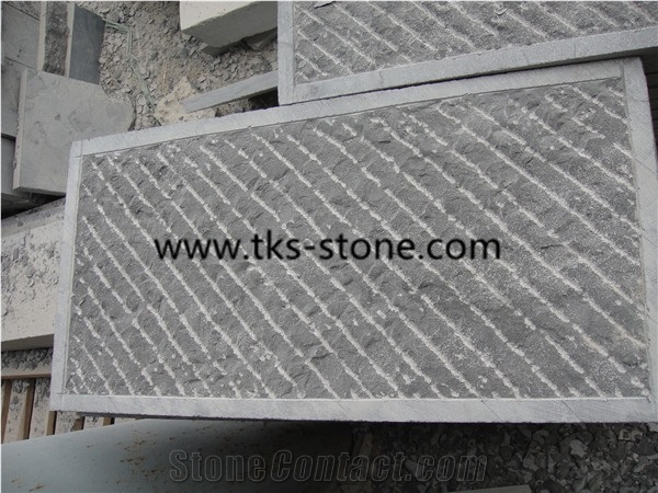 Chiselled Blue Limestone Tiles, China Blue Limestone