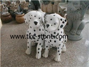 Dog Granite Sculpture & Statue,Yellow Granite Animal Sculptures,Garden Sculptures,Caving Dogs,Statues