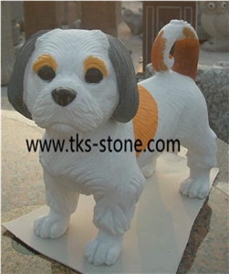 Dog Sculpture & Statue,Granite Animal Sculptures,Caving Dog, Landscape Sculptures,Statues