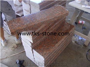 G562 Granite Kerbstone,Maple Red,China Red Granite Kerbstone,Granite Curbstone,Side Stone