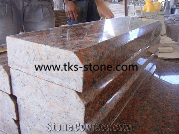 G562 Granite Kerbstone,Maple Red,China Red Granite Kerbstone,Granite Curbstone,Side Stone,Road Stone