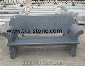 G654 Granite,Padang Dark,Impala Black,China Dark Grey Granite Bench Chair,Outdoor Benches,Garden Bench