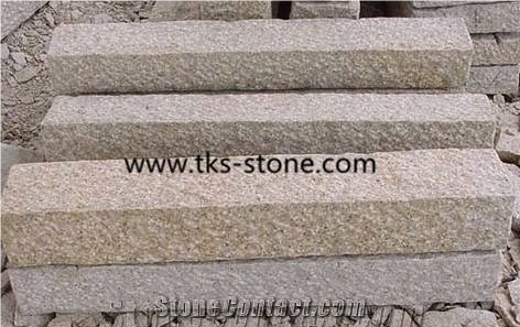 G682 Granite Kerbstone,Sunset Gold,Rusty Yellow,Giallo Yellow Granite Kerbstone,Curbstone