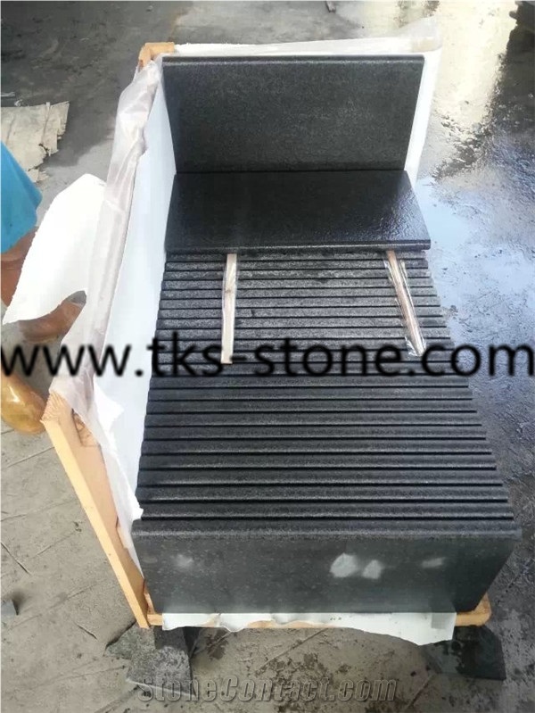 G684 Swimming Pool Coping with Bullnose,G684 Fuding Black, China Black Basalt, Black Pearl, Black Beauty Swimming Pool Coping Tiles, Pool Edges, Pool Decks, Swimming Pool Pavers, Pool Surround,Borders