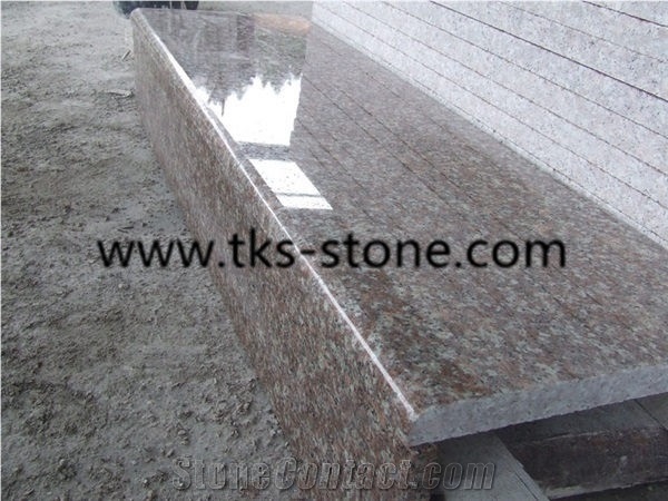 G687,Peach Red,Blossom Red,China Red Granite Stairs&Steps