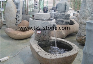Granite Fountain,Stone Fountain, Garden Fountains,Water Features, Sculpture Granite Garden Fountains