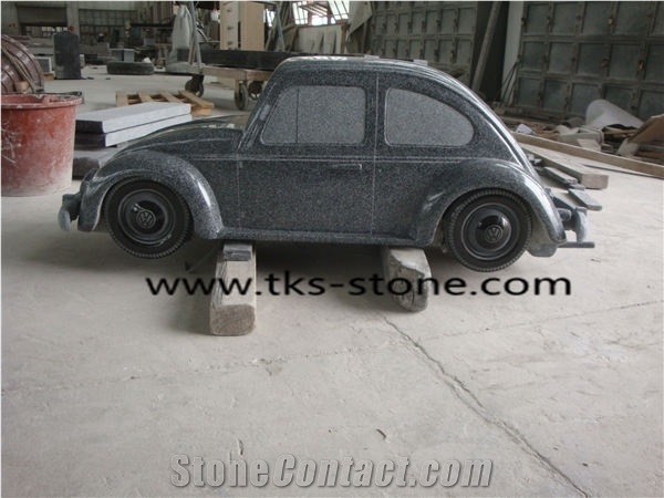 Grey Granite Car Sculpture,Car Art Works,Grey Granite Car Art Design,Carving Art Works,Stone Car Caving