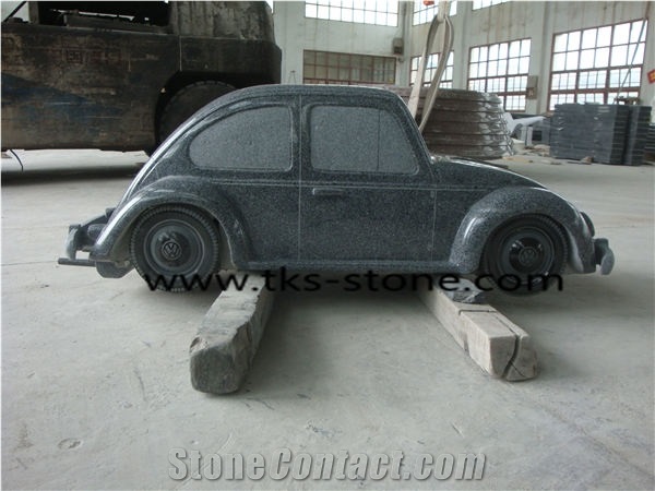 Grey Granite Car Sculpture,Car Art Works,Grey Granite Car Art Design,Carving Art Works,Stone Car Caving