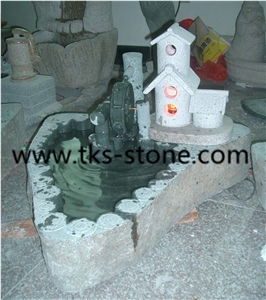 Grey Granite Fountain,Garden Fountains,Sculptured Fountains,Water Features