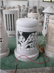 Lantern Sculptures,Grey Granite Garden Lamps,Japanese Lanterns,Exterior Lamps,Lanterns Caving