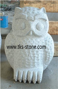 Owl Sculpture & Statue, Black Granite Animal Sculptures,Stone Owl Caving, Western Statues,Garden Sculptures