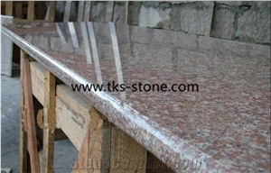 Polished G687,Peach Red,Blossom Red,China Red Granite Kitchen Countertops,Kitchen Workshops