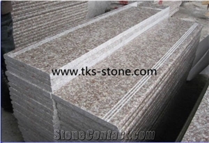 Polished G687,Peach Red,Blossom Red,China Red Granite Stairs&Steps