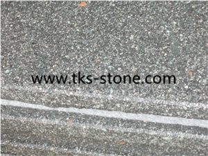 Polished Green Porphyry Granite Stairs with Polished Edge,Porphyry Green Stairs & Steps with One Long Edge Polished and Bevelled,Pearl Green Stair Riser