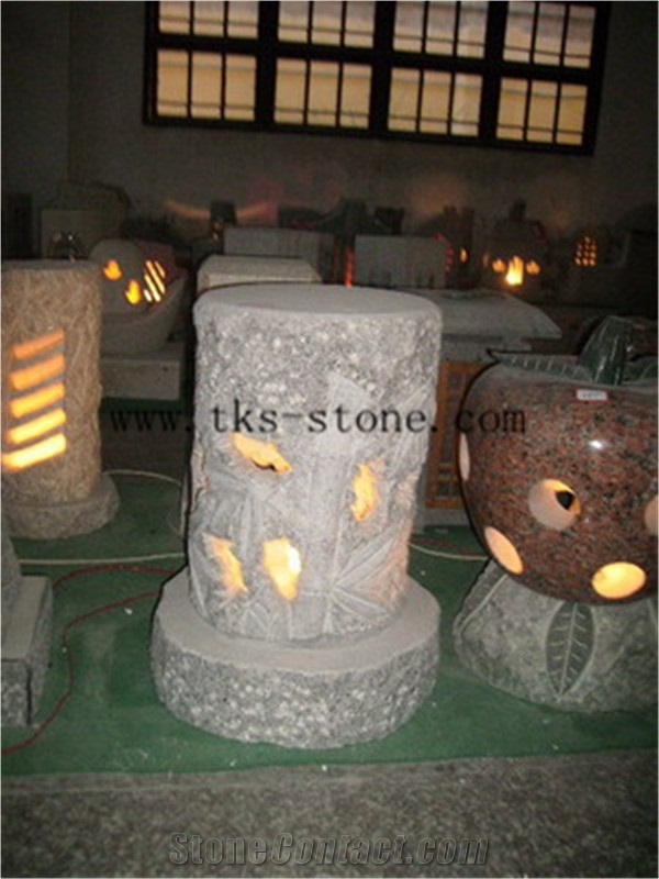 Red Granite Lanterns,Lamps Caving,Lantern Sculptures,Garden Lanterns&Lamps,Japanese Lanterns,Exterior Lamps