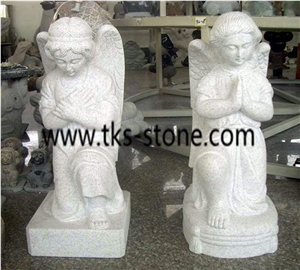 Sculpture & Statue,Angel Sculptures,White Granite Human Sculptures, Handcarved Sculptures, Western Statues