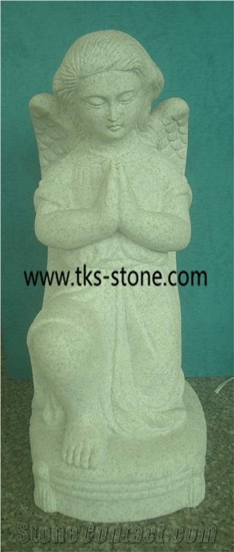 Sculpture & Statue,Angel Sculptures,White Granite Human Sculptures, Handcarved Sculptures, Western Statues