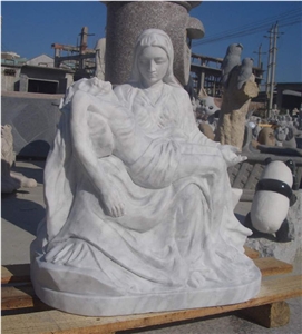 Sculpture & Statue, Religious Sculpture & Statue,White Granite Human Sculptures,Handcarved Sculptures,Stone Human Caving