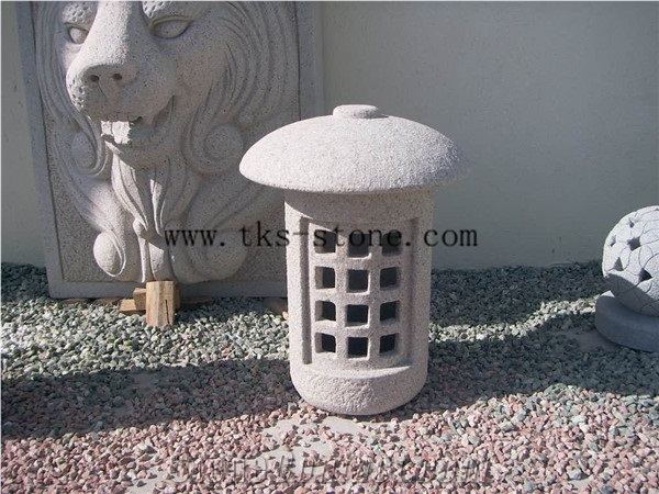 Stone Lamps Caving,Grey Granite Garden Lanterns&Lamps,Japanese Lanterns,Chinese Granite Lanterns