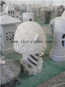 Stone Lanterns Caving,Lantern Sculptures,Grey Granite Garden Lamps,Japanese Lamps,Chinese Granite Lanterns