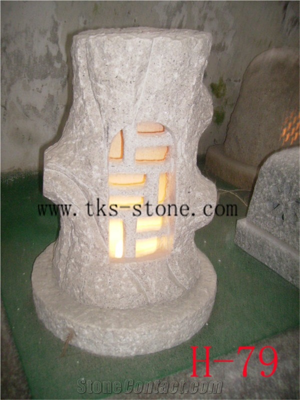 Stone Lanterns Caving,Lanterns Sculptures,Beige Granite Lamps,Garden Lanterns&Lamps,Japanese Lanterns,Exterior Lamps