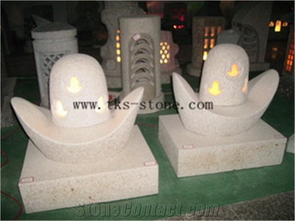 Stone Lanterns Caving,Lanterns Sculptures,Grey Granite Garden Lanterns&Lamps,Japanese Lanterns,Exterior Lamps