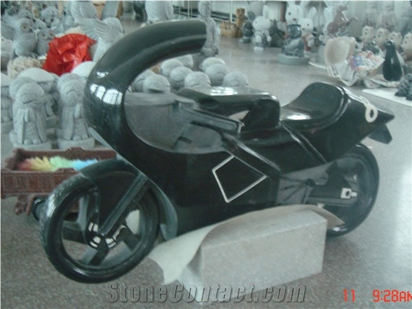 Stone Motorcycle Sculpture & Statue,Red Granite Motorcycle Sculpture,Sculpture Ideas,Caving Motorcycle, Landscape Sculptures