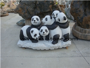 Stone Panda Caving,Granite Panda Sculpture & Statue,Animal Sculptures,Garden Sculptures,Statures