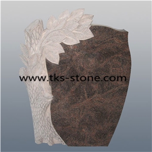 Tree Carving Tombstone & Monument,Red Granite Monument & Tombstone, Headstones,Monument Design,Western Style Tombstones, Sculpture Red Granite Western Style Tombstones