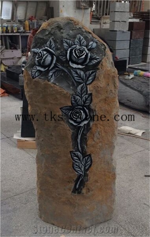 Upright Flower Headstones Tombstone Monument,Supply Various Of Style Monument & Tombstone