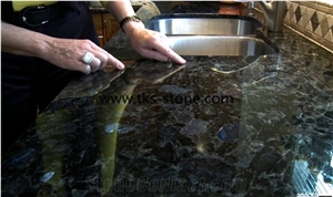 Volga Blue Granite Kitchen Countertops, Blue Granite Kitchen Tops,Natural Stone Countertops