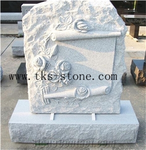 White Granite Flower Carving Tombstone Monument,Supply Various Of Style Monument & Tombstone