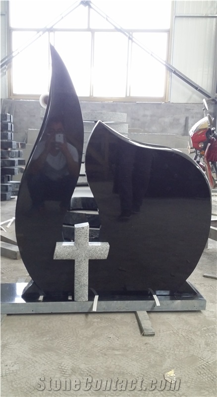 Hebei Black Granite Cross Monument & Tombstone