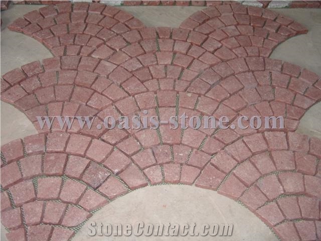 Red Granite Cube Stone & Pavers,Red Granite Walkway Pavers