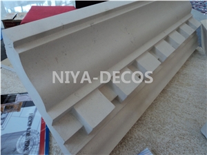 China Beige Limstone Molding & Border Lines,Building Wall Stone