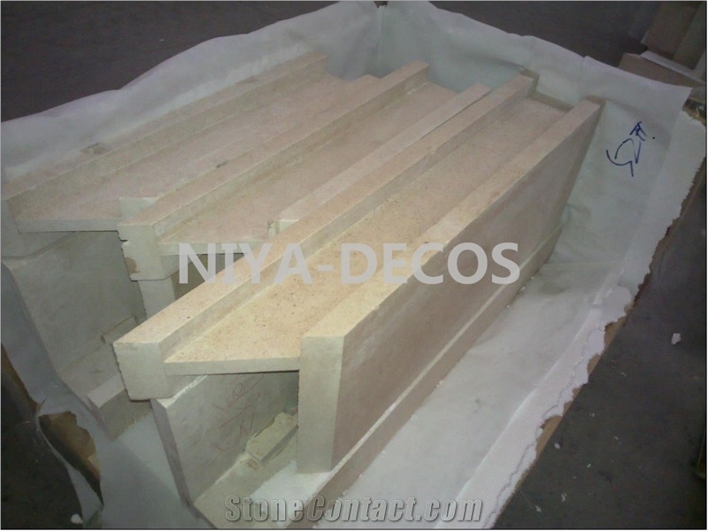 China Beige Limstone Molding & Border Lines,Building Wall Stone