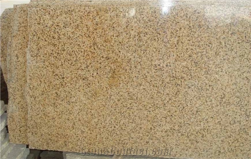 G350 China Shandong Rust Yellow Sesame Granite Tiles for Wall Cladding,Rust Granite Slabs
