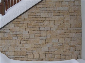 Niya-China Yellow Limestone Cultured Stone/Stacked Stone/Castel Stone for Walling Panel Covering